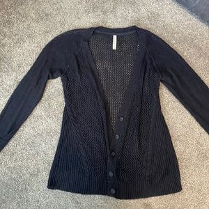 Aeropostale women’s navy blue waffle cardigan size XL